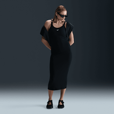 ★NIKE★W NSW CHILL KNIT SLIM RIBBED MIDI ワンピース★関税込 ☆NIKE☆W NSW CHILL KNIT SLIM RIBBED MIDI ワンピース☆追跡可